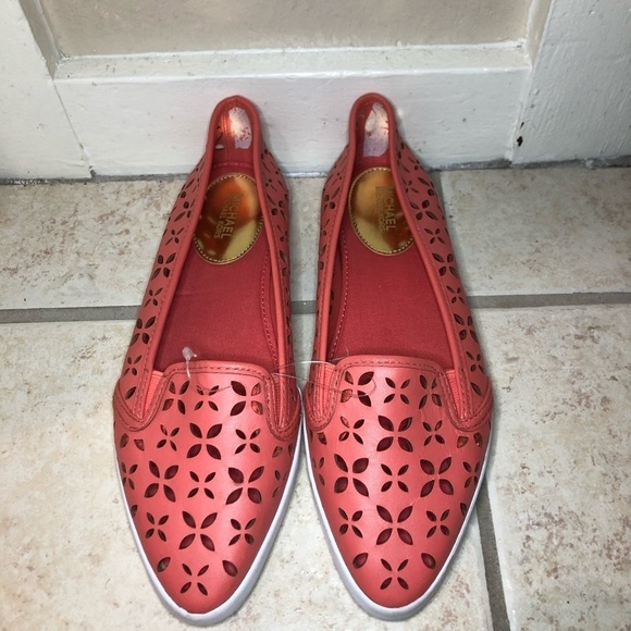 MICHEAL Micheal Kors Pink Spring Step Tulisa Slip On Shoes Size 8.5 - Picture 1 of 7